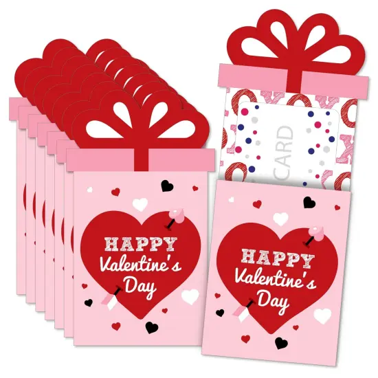 Big Dot of Happiness Conversation Hearts - Valentine's Day Party Money and Gift Card Sleeves - Nifty Gifty Card Holders - Set of 8 {1}
