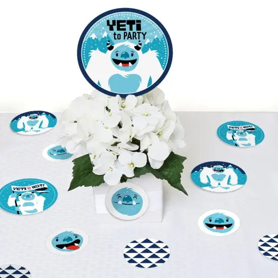 Big Dot of Happiness Yeti to Party - Abominable Snowman Party or Birthday Party Giant Circle Confetti - Party Decorations - Large Confetti 27 Count {7}