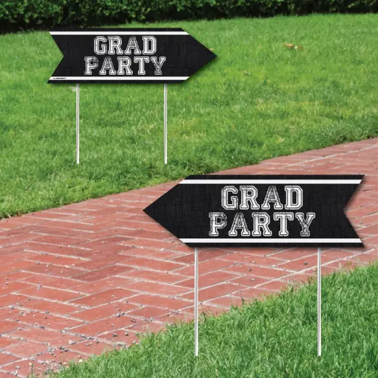 Big Dot of Happiness All Star Grad - Graduation Party Sign Arrow - Double Sided Directional Yard Signs - Set of 2 {1}