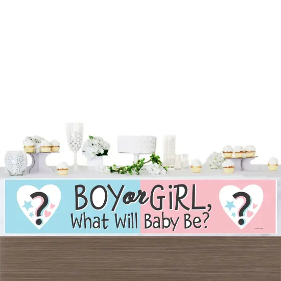Big Dot of Happiness Baby Gender Reveal - Team Boy or Girl Party Decorations Party Banner {4}