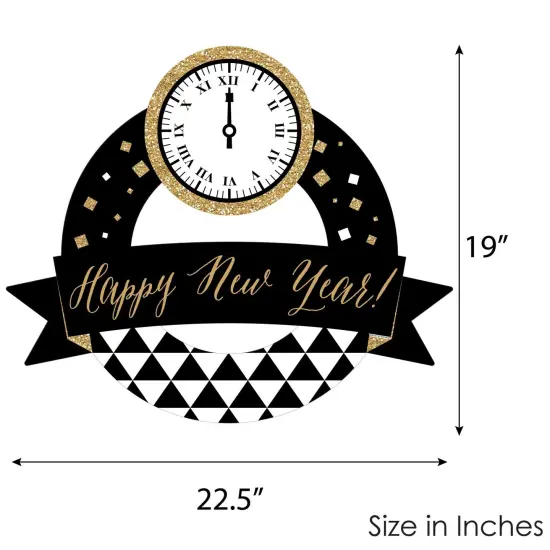 Big Dot of Happiness New Year's Eve - Gold - Outdoor New Years Eve Party Decor - Front Door Wreath {6}