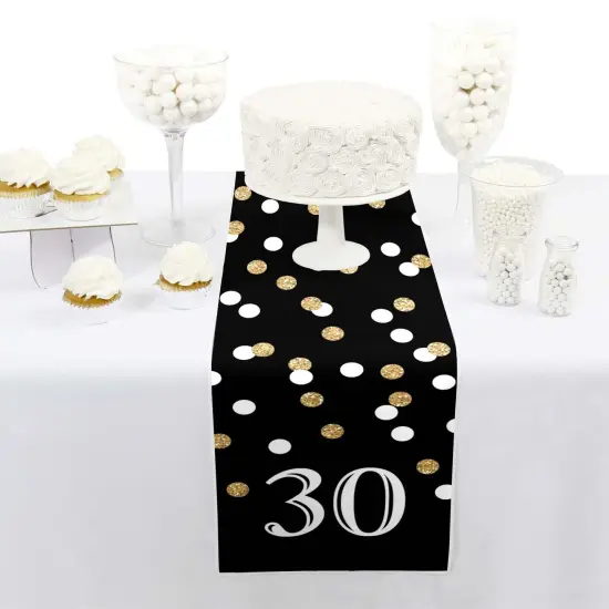 Big Dot of Happiness Adult 30th Birthday - Gold - Petite Birthday Party Paper Table Runner - 12 x 60 inches {3}