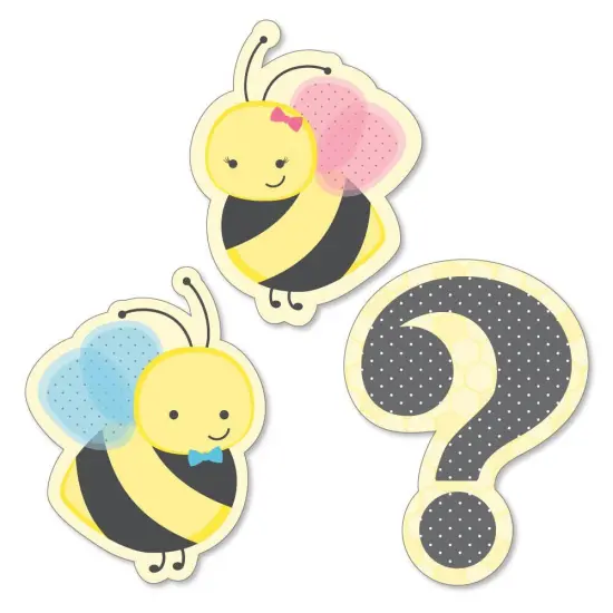 Big Dot of Happiness What Will It Bee - DIY Shaped Gender Reveal Cut-Outs - 24 Count {1}
