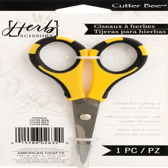 American Crafts Cutter Bee Herb Scissors-Yellow/Black {1}