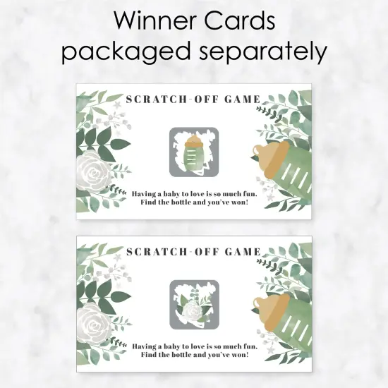 Big Dot of Happiness Boho Botanical Baby - Greenery Baby Shower Game Scratch Off Cards - 22 Count {4}