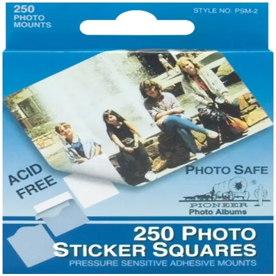 Photo Sticker Squares .5" 250/Pkg-White {1}