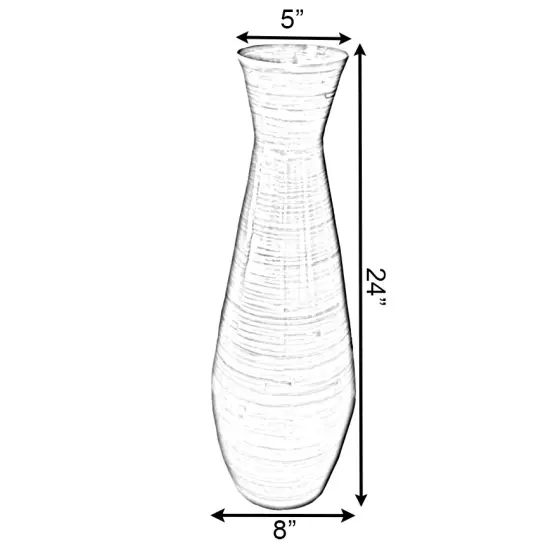 Uniquewise Classic Bamboo Floor Vase Handmade, For Dining, Living Room, Entryway, Fill Up With Dried Branches Or Flowers {4}