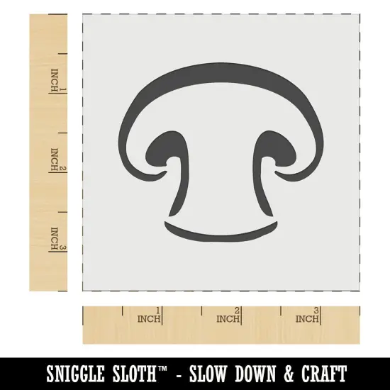 Sliced Mushroom Food Wall Cookie DIY Craft Reusable Stencil {5}