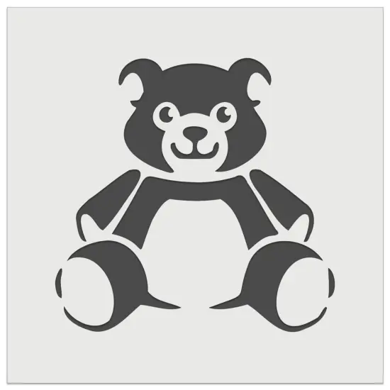 Teddy Bear Stuffed Animal Toy Wall Cookie DIY Craft Reusable Stencil {7}