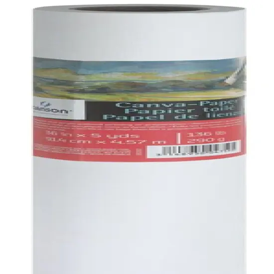 Canson Foundation Canva-Paper - Roll, 36" x 5 yds, White {1}