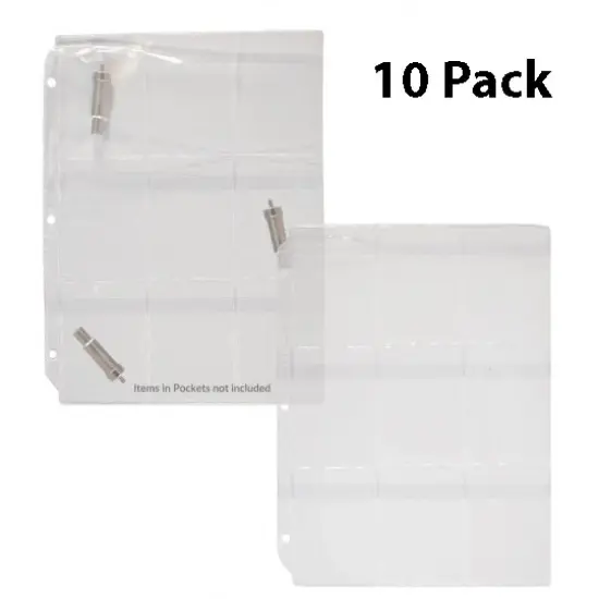 9-Pocket Clear Vinyl Binder Pages - Crafting Blades - Top Load with Flaps {1}