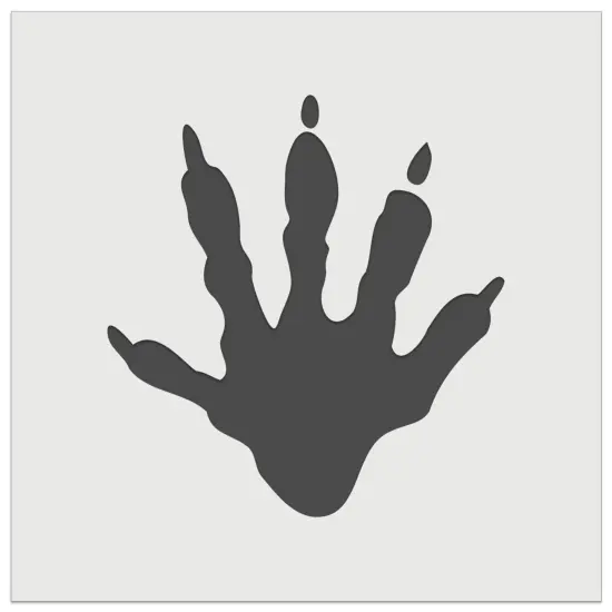 Raccoon Trash Panda Hand Print Wall Cookie DIY Craft Reusable Stencil {7}