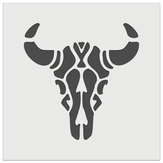 Southwestern Style Tribal Bull Cow Skull Wall Cookie DIY Craft Reusable Stencil {2}