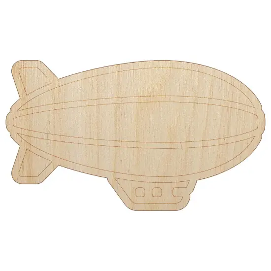 Blimp Dirigible Zeppelin Airship Silhouette Unfinished Wood Shape Piece Cutout for DIY Craft Projects {7}
