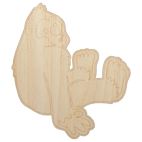 Bigfoot Sasquatch Sitting Cryptozoology Unfinished Wood Shape Piece Cutout for DIY Craft Projects {7}