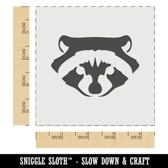 Raccoon Trash Panda Head Wall Cookie DIY Craft Reusable Stencil {6}