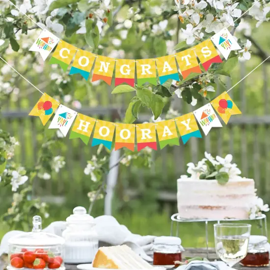 Big Dot of Happiness Congrats - Congratulations Mini Pennant Banner - Congrats Hooray {7}