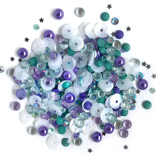 Buttons Galore Sparkletz DIY Craft Embellishments 30 Grams - 3 Packs of Sailors Sky {1}