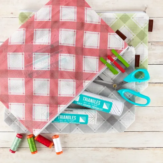 It's Sew Emma Mad For Plaid Project Bag-Berry {3}