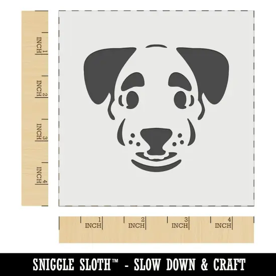 Puppy Dog with Big Eyebrows Wall Cookie DIY Craft Reusable Stencil {6}
