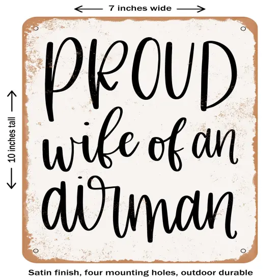 DECORATIVE METAL SIGN - Airman- Vintage Rusty Look {1}