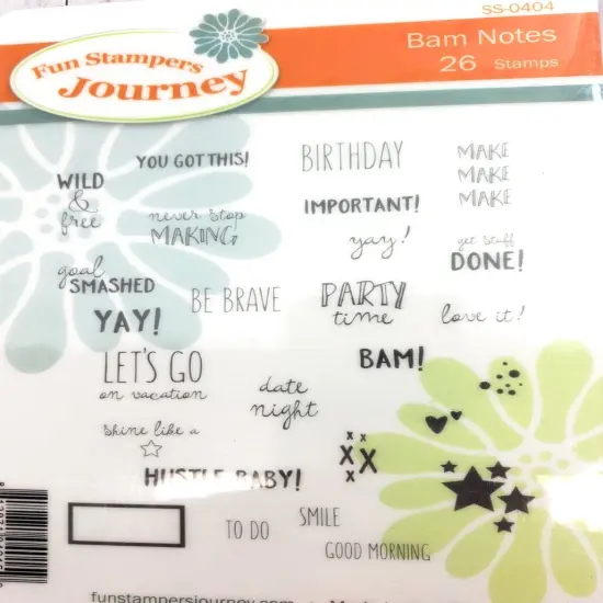 Fun Stampers Journey Bam Notes Clear Stamps {1}