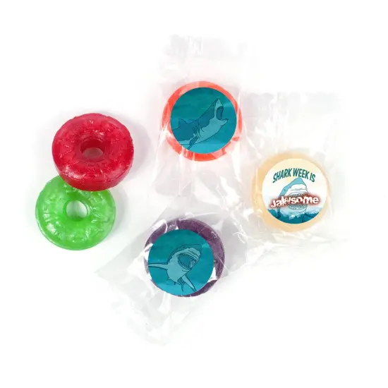 Shark Week Themed Candy Party Favors 5 Flavor LifeSavers Hard Candies (Approx. 300-335 Pcs) - Assembly Required - by Just Candy {1}