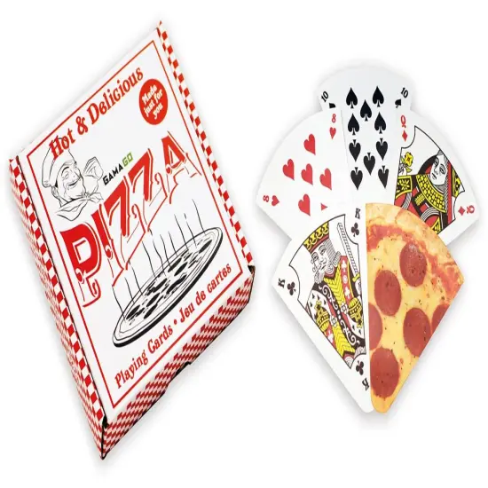 Pizza Slice-Shaped Playing Cards | 52 Card Deck + 2 Jokers {3}