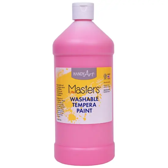 Little Masters&reg; Washable Tempera Paint, Pink, 32 oz., Pack of 6 {2}