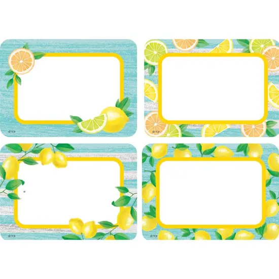 Lemon Zest Name Tags/Labels - Multi-Pack, 36 Per Pack, 6 Packs {2}