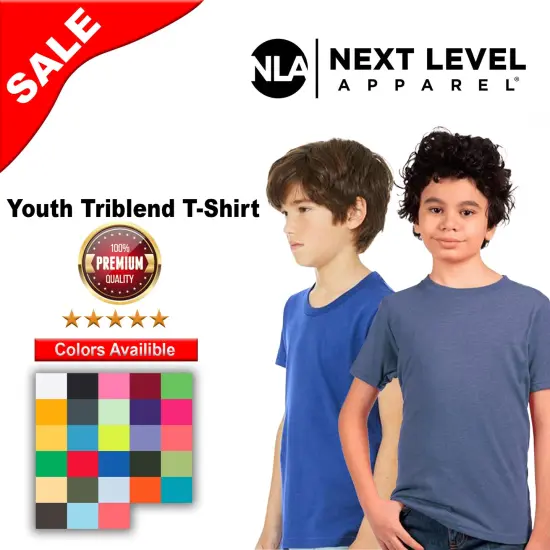 Next Level&reg; Youth Triblend Crewneck Short Sleeve T-Shirt Vintage royal {2}