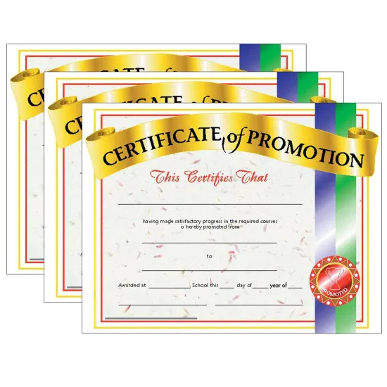 Certificate of Promotion, 8.5" x 11", 30 Per Pack, 3 Packs {1}