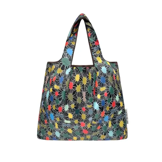 Wrapables Medium Foldable Tote Nylon Reusable Grocery Bag (Set of 2), Connections {3}