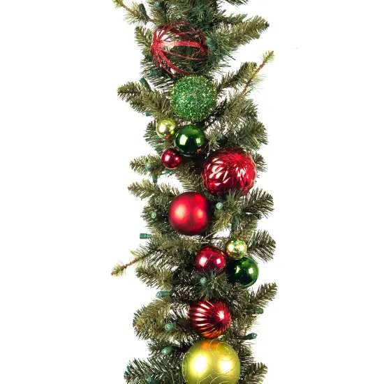 9 ft. Artificial Christmas Garland with Lights - Festive Holiday {2}