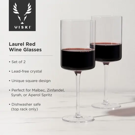 Laurel Crystal Red Wine Glasses  {4}
