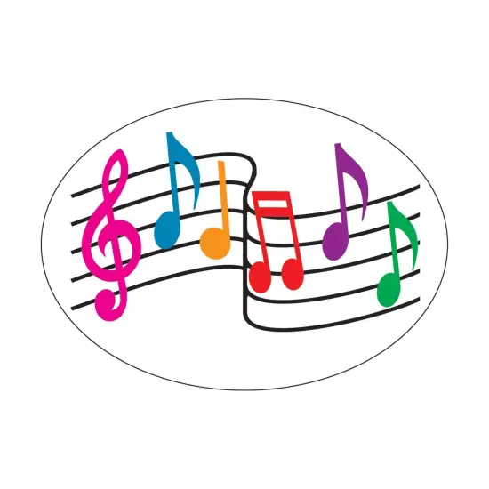 Magnetic Whiteboard Eraser, Music Notes, Pack of 6 {2}