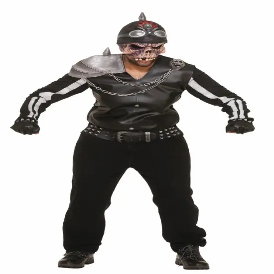 Scary Zombie Biker Motorcycle Rider Costume Adult {1}