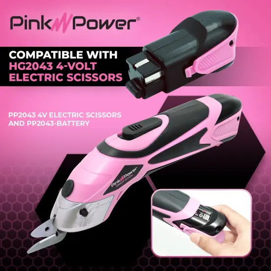 Pink Power 4V HG2043 Lithium Ion Electric Scissors Replacement Battery {3}