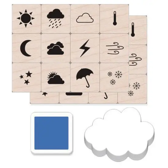 Weather Icons Stamps Mini Tub, 12 per Set, 2 Sets {1}