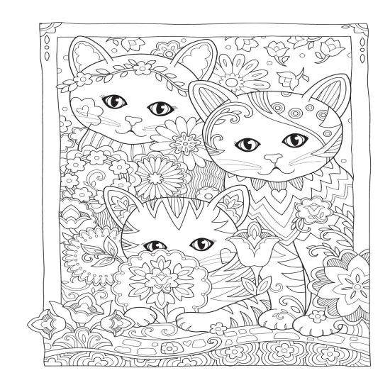 Creative Haven: Creative Kittens Coloring Book-Softcover {4}
