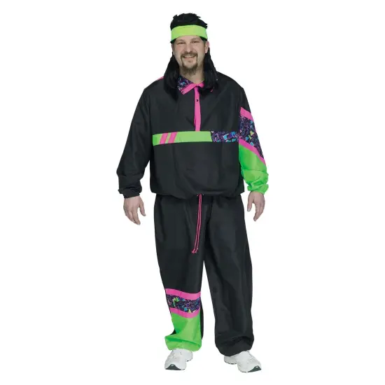 Men's 80's Track Suit Adult Costume | Plus Size {1}