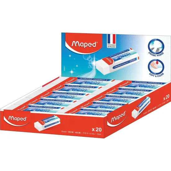 Technic Expert Vinyl Eraser, Premium Soft Material, Latex Free, Pack of 20 {1}