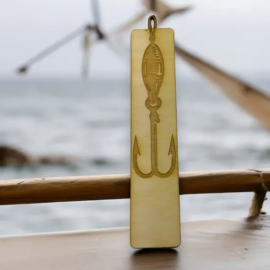 Bookmark - Fish Hook - Birch wood {2}