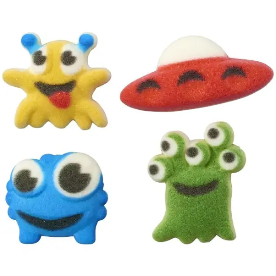 Alien Invasion Assortment Dec-Ons&reg; Decorations 12ct {1}