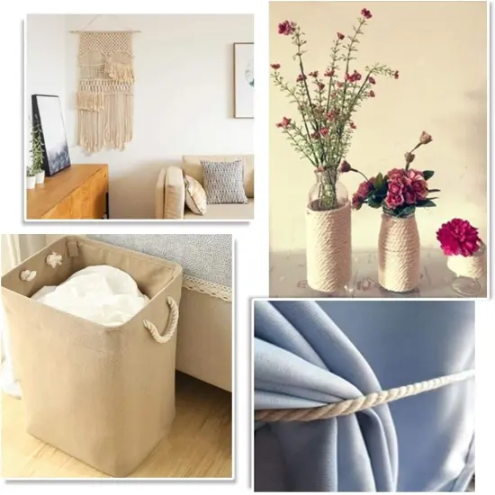 8Mm Macrame Cord, 59 Feet 3Ply Twisted Craft Cotton Rope Thick Nautical Rope for Crafts, Wall Hangings, Plant Hangers, Knotting, Rope Basket Making (Beige) {6}