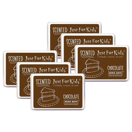 Just for Kids&reg; Scented Ink Pad Chocolate/Brown, Pack of 6 {1}