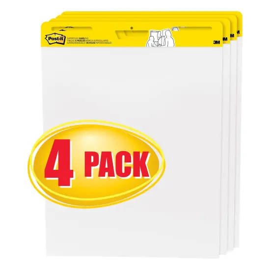 Easel Pad, 25" x 30", Self Stick Sheets, 30 Sheets/Pad, Pack of 4 {1}