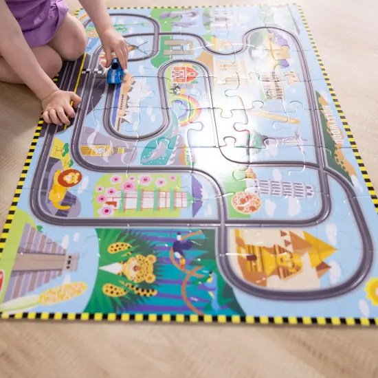 Race Track Floor Puzzle & Play Set {2}