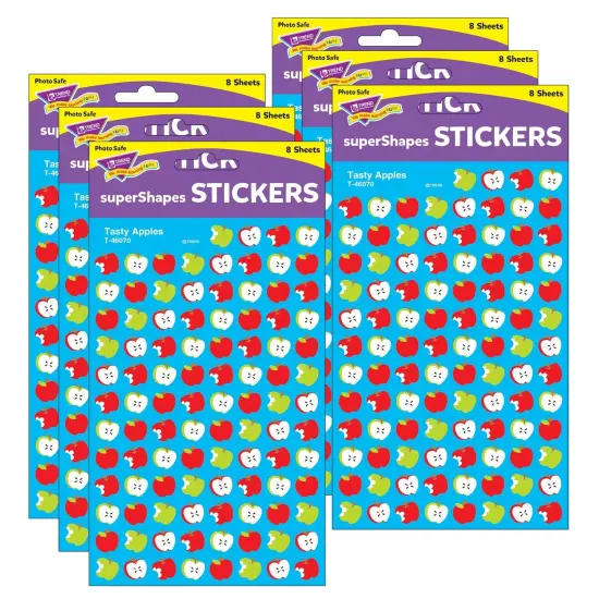 Tasty Apples superShapes Stickers, 800 Per Pack, 6 Packs {1}