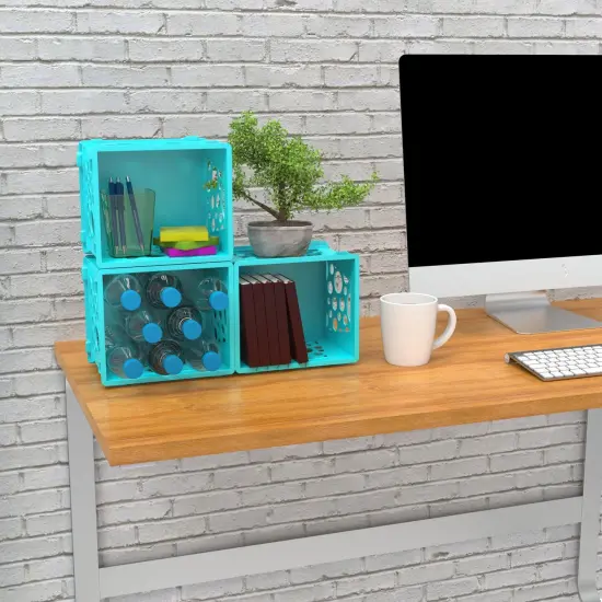 Mini Crate, Teal, 12-Pack {5}